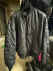 M オーバーサイズ ユーティリティ MA-1 ボマージャケット ブラック