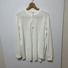 UNIQLO ユニクロ ワッフルヘンリーネックTシャツ 長袖 L 白