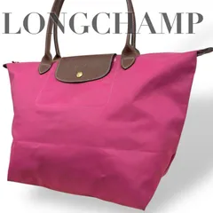 ☆★LONGCHAMP　ロンシャン★ル　プリアージュ　トートバッグ　A4サイズ収納可能　大容量　肩掛け　大きいサイズ　ナイロン　ピンク　ロゴ　折りたたみ★♯2321