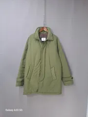 カーキ色裏地 キルティング アウター ダウン