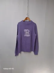 パープル R ニット セーター
