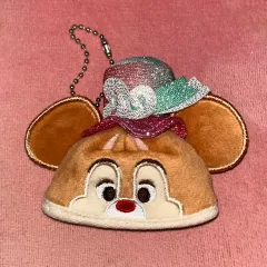 香港ディズニーランド チップとデール 帽子 キーホルダー ピン