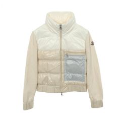 MONCLER モンクレール ノーカラー ダウンジャケット 白2 - メルカリ