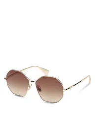 マックスマーラ レディース アクセサリー サングラス・アイウェア Max Mara Geometric Sunglasses 57mm GoldBrown ブラウンのサムネイル
