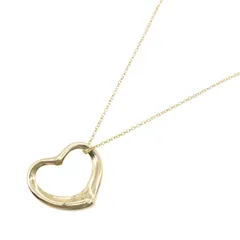 ティファニー TIFFANY＆CO ネックレス オープンハート ネックレス 首回41㎝ K18（イエローゴールド） オープンハート ネックレス レディース Used A