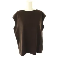 セオリー Theory Wooster Crepe Knit Boat Neck Top ニット カットソー S ブラウン /DF ■OS
