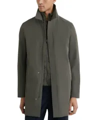 レイス メンズ アウター コート REISS Logan Hybrid Removable Inner Overcoat Khaki Green グリーン