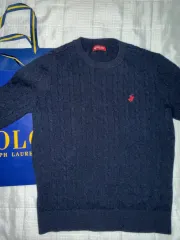 ポロ ラルフローレン ネイビー ケーブル ニット