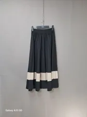 ウエストバンド プリーツ ロング スカート