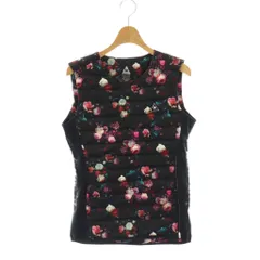 ルコックスポルティフ le coq sportif 総柄ダウンベスト プルオーバー M ブラック マルチカラー /ES ■OS ■SH