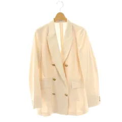 プラステ PLST リネンブレンドダブルジャケット テーラードジャケット L ライトベージュ /DF ■OS