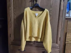 高級クロップド ルーズフィット ニット