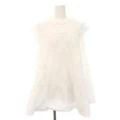 ボールジー BALLSEY トゥモローランド 23SS コットンジャージーコンビ ティアードプルオーバー カットソー フレンチスリーブ S 白 ホワイト /NR ■OS ■PN