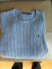 ポロラルフローレン ケーブルニット ブルー