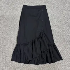 ZARA ザラ レディース フリル ラップ ロング丈スカート ブラック S