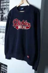 (XL-2XL) ディッキーズ スウェット Tシャツ ネイビー 起毛 Y2K-1789D