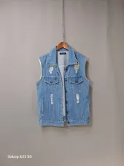 click ダメージ デニムベスト