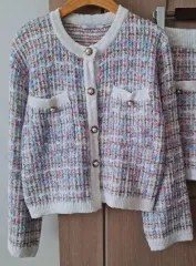 送料無料&送料込み#マルチツイードニットカーディガン