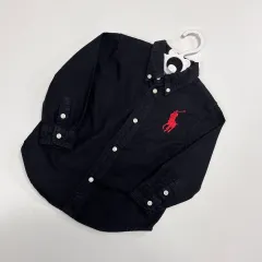 2t 90-95 ラルフローレン Polo Kids(ポロキッズ) ブラック シャツ