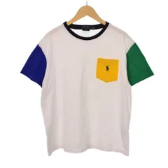ポロ ラルフローレン POLO RALPH LAUREN 配色Tシャツ カットソー 半袖 S マルチカラー CA56658 ■FY