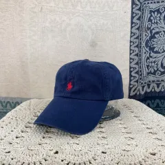 ポロ ラルフローレン ネイビー コットン チノ ベースボールキャップ