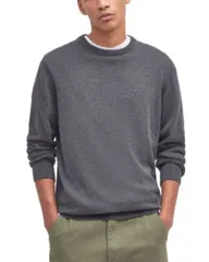 バブアー メンズ アウター ニット・セーター スリムフィット クルーネック Barbour Slim Fit Crewneck Sweater Charcoal チャコールのサムネイル