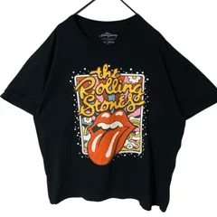 XL ローリングストーンズ ビッグプリント オーバーサイズ バンT バンド ロック ブラック 黒 Tシャツ レディース ユニセックス メンズ 古着 半袖 CHM