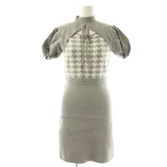 ダーリッチ Darich 23AW チェックリボンニットミニワンピース 半袖 Free-L グレー /HK ■OS