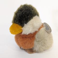 Sekiguchi Mallard Duck Plush Toy, Retro, with Tag, Showa Era Retro, Vintage, Antique