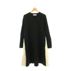 セルフォード CELFORD Aラインニットワンピース 膝丈 長袖 36 ブラック /HK ■OS