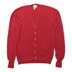 USA 古着 80S USA製 JCPenney The Fox Sweater JCペニー ヴィンテージ アクリル カーディガン メンズXL マルーン BH0350のサムネイル