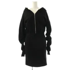 ダーリッチ Darich ギャザースウェットミニワンピース パーカー F-L ブラック /ES ■OS