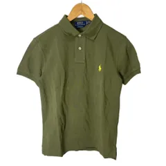ポロ ラルフローレン POLO RALPH LAUREN ポニー刺繍ポロシャツ ポロシャツ カットソー シャツ 半袖 M カーキ■FY