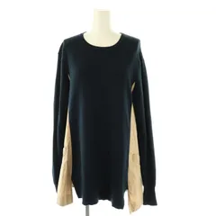 マチャット MACHATT ドッキング ニット ナイロン チュニック 長袖 紺 ネイビー 茶 ブラウン /AT ■OS