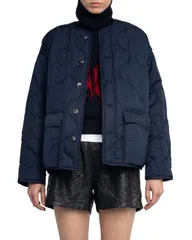 ザディグ エ ヴォルテール レディース アウター ジャケット・ブルゾン キルティング パーカー Zadig Voltaire Bunji Soft Quilted Parka Encreのサムネイル