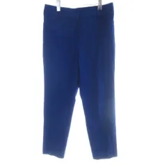 プラステ PLST 24SS PLUS STYLE リネンブレンドスティックパンツ 麻 リネン混 XXL 青 ブルー 無地 クロップド丈 /AB ■OS