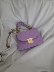 チェーン ミニ キルティング PURPLE パープル バッグ 新品