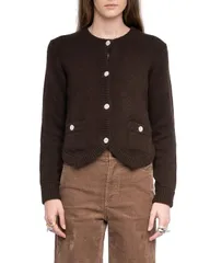 ザディグ エ ヴォルテール レディース アウター カーディガン セーター Zadig Voltaire Westia Cashmere Cardigan Sweater Dark Chocolateのサムネイル