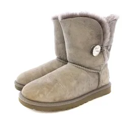 アグ UGG ベイリーボタン ブリング W BAILEY BUTTON BLING 3349 ムートンブーツ ショートブーツ スエード 23cm グレー /KU ■OF