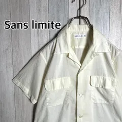 日本製 Sans Limite サンリミット 半袖 オープンカラーシャツ オフホワイト 0のサムネイル