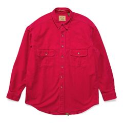 USA 古着 ST.JOHN'SBAY セントジョーンズベイ アウトドア シャモアクロス コットン ネルシャツ 長袖シャツ メンズL レッド BG1161
