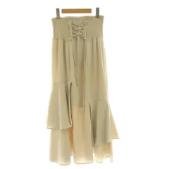 ココディール COCO DEAL 9分丈ニットコルセットアシメティアードスカート ロング 2 グレー /SS ■OS