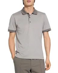 セオリー メンズ トップス ポロシャツ Theory Geo Polo in Mod Jacquard Morel Multi マルチカラーのサムネイル