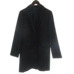 アナイ ANAYI コート ウール 38 黒 ブラック 無地 ノッチドラペル 長袖 /AB ■OS