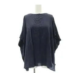 ギャルリーヴィー GALERIE VIE トゥモローランド レーヨンニットコンビ ワイドプルオーバー カットソー フレンチスリーブ 切替 36 S 紺 ネイビー 黒 ブラック /AT ■OS ■PN