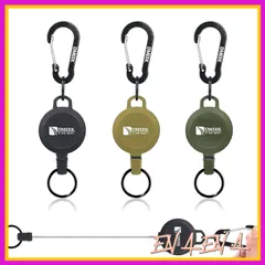 [DMEEK] 3個セット リールキーホルダー カラビナ付き リールストラップ 鍵 リール 伸縮性リール式キーリール 金属ワイヤー60cm キーケース 子供 リール付き 軽量 強力 耐荷重 頑丈 落下防止コード 紛失防止 吊り下げ名札 キャンプ ハイキング 0