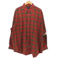 ラルフローレン RALPH LAUREN 90s THE BIG SHIRT クレストロゴ タータンチェック ボタンダウンシャツ メンズ import：XL 