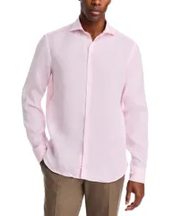 カナーリ メンズ トップス シャツ リネン Canali Linen Sport Shirt Pink ピンクのサムネイル