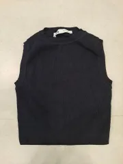 ザラ キッズ ブラック ニット ベスト M サイズ