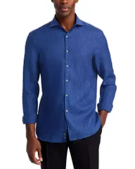 カナーリ メンズ トップス シャツ リネン Canalinen Sport Shirt Dark Blue ブルーのサムネイル
